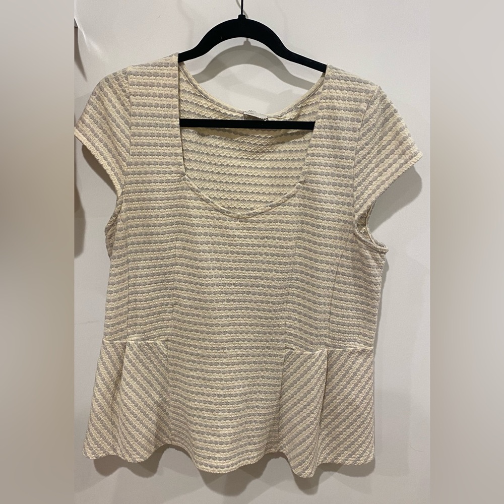 Anthropologie Postmark Peplum Shirt